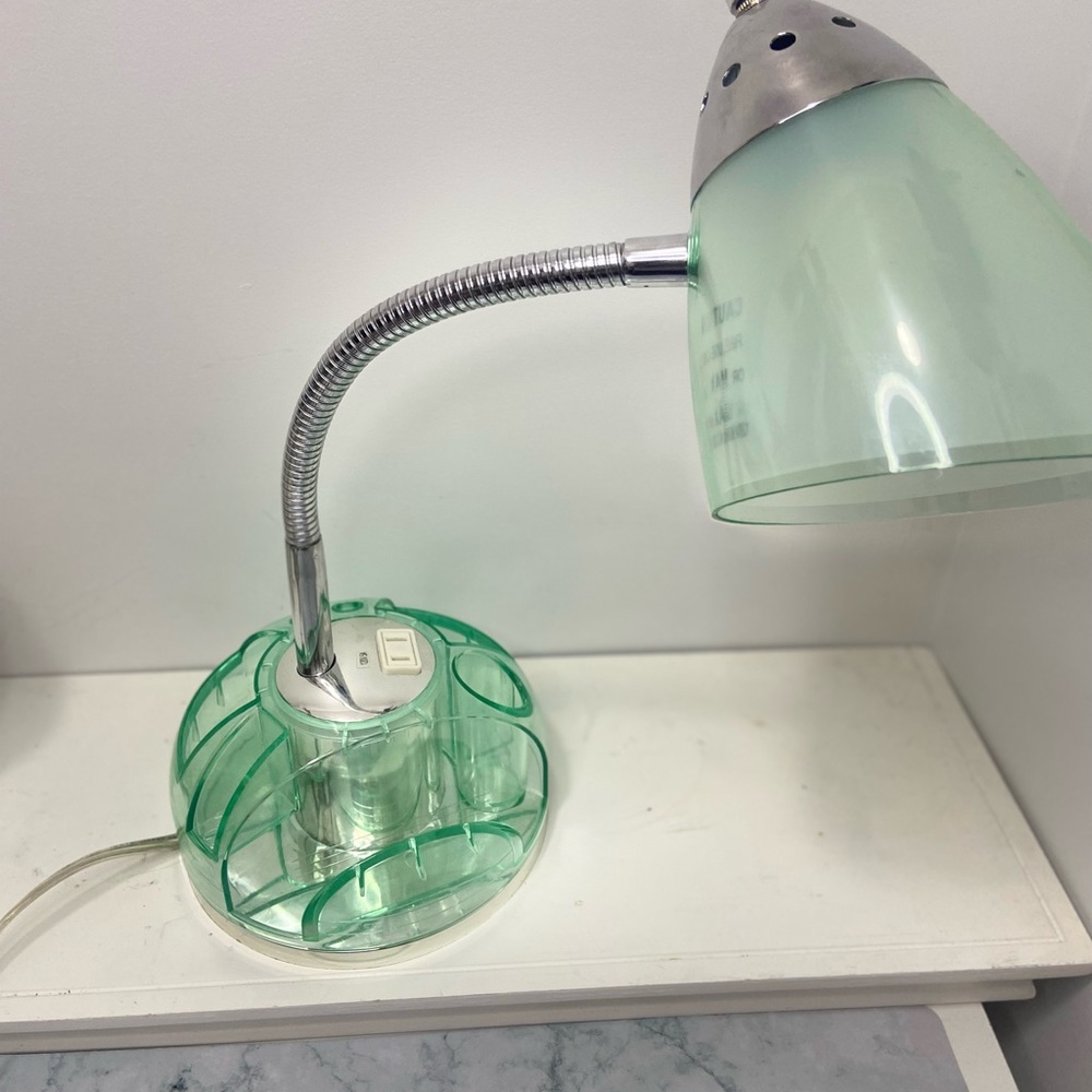 Green Desk Lamp with Organizer